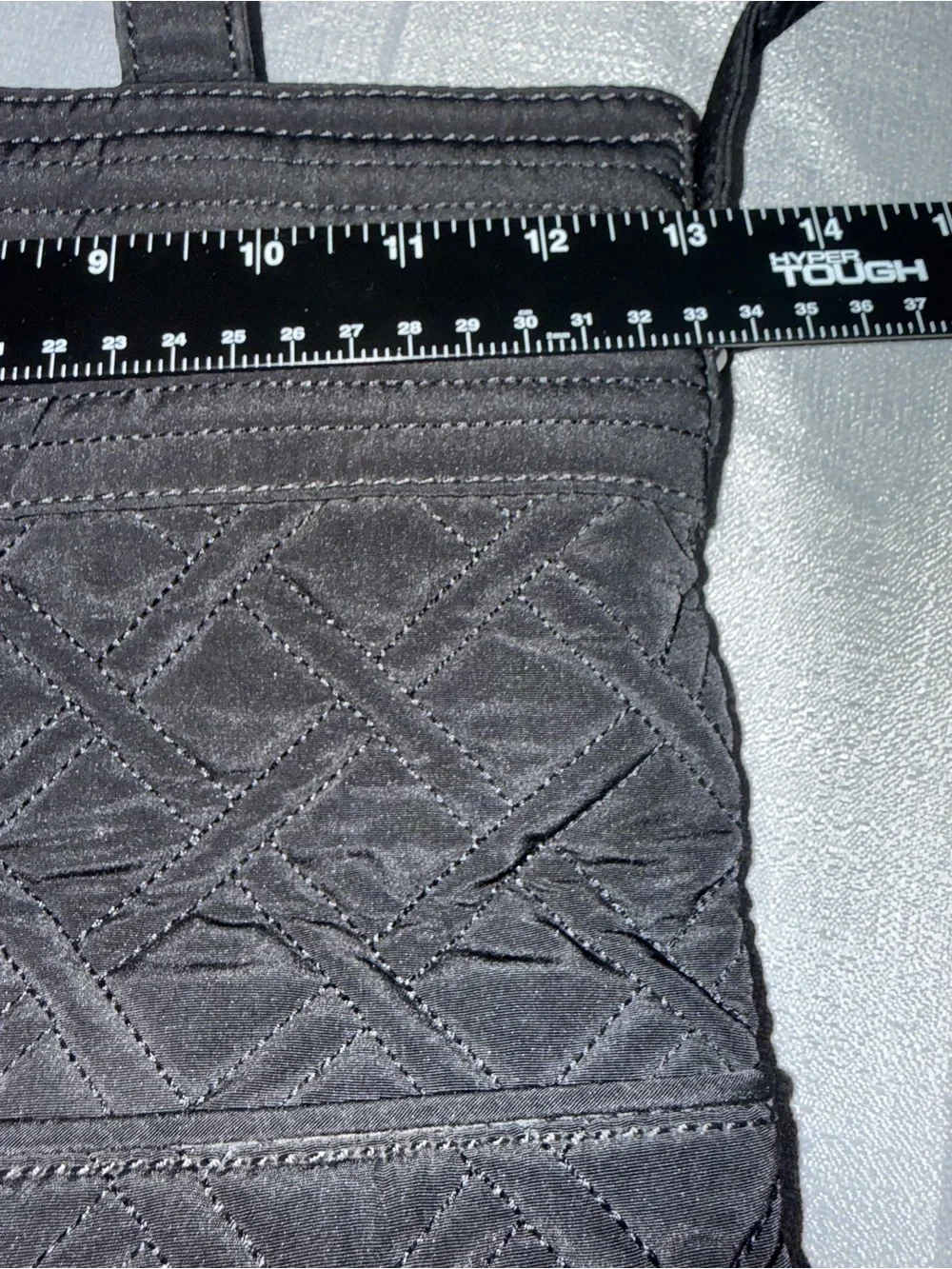 Vera Bradley Black Quilted Tote Bag with Top Handles
